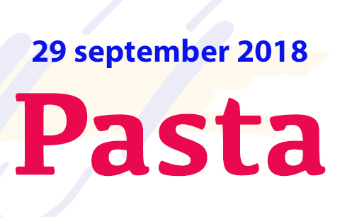 Aanmelden Pasta maaltijd 29 sept'18