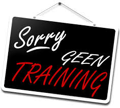 Van 1 t/m 5 april geen trainingen