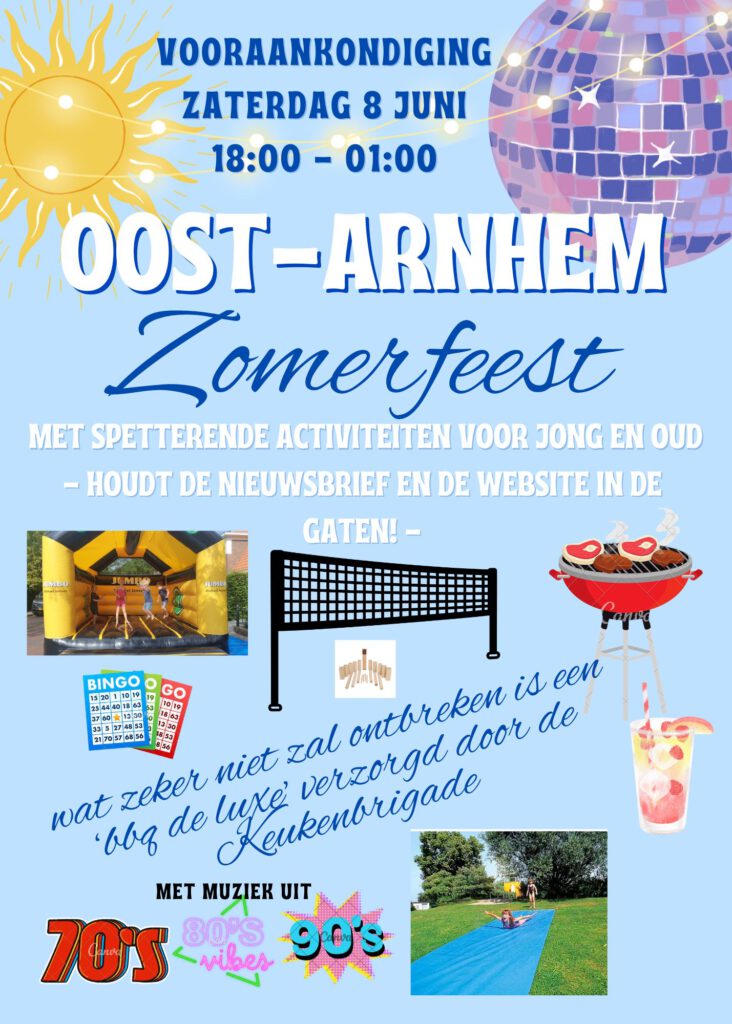 vooraankondiging OA Zomerfeest 8 juni 2024