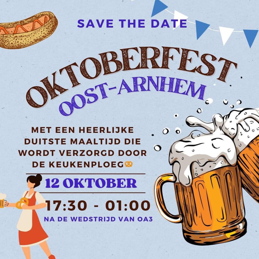 Aanmelden Oktoberfest 2024 - zaterdag 12 oktober