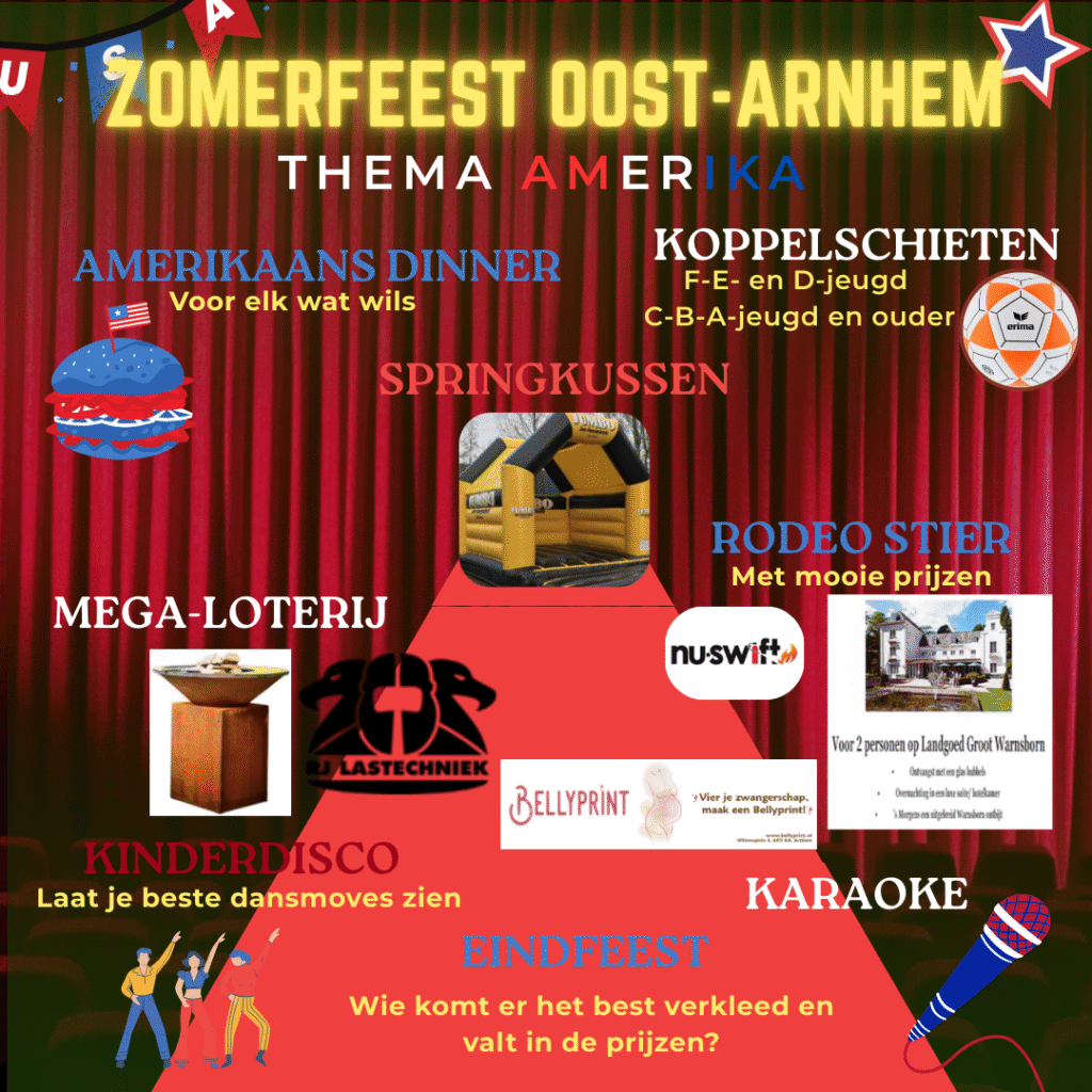 ZOMERFEEST OA inschrijvingen voor 'Koppelschieten/menu's' gesloten. Loten zijn er nog volop TE KOOP!